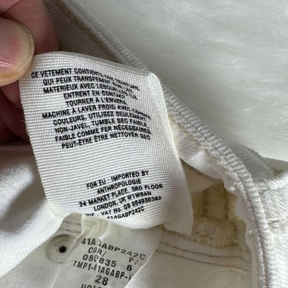 Anthropologie Pilcro & The Letterpress Stet White Denim Cuffed Shorts Sz… - Picture 10 of 10